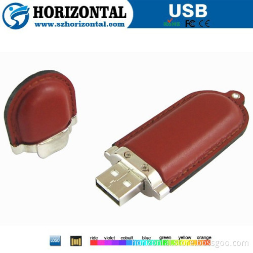 luxury leather case usb flash drive 256gb